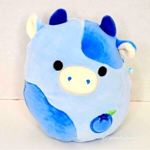 RUTANYA 🫐🐄 5" Blueberry Cow Original Squishmallow By Kellytoy Plush ☆ NWT ☆